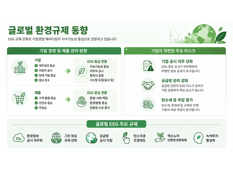 글로벌 환경 규제 동향